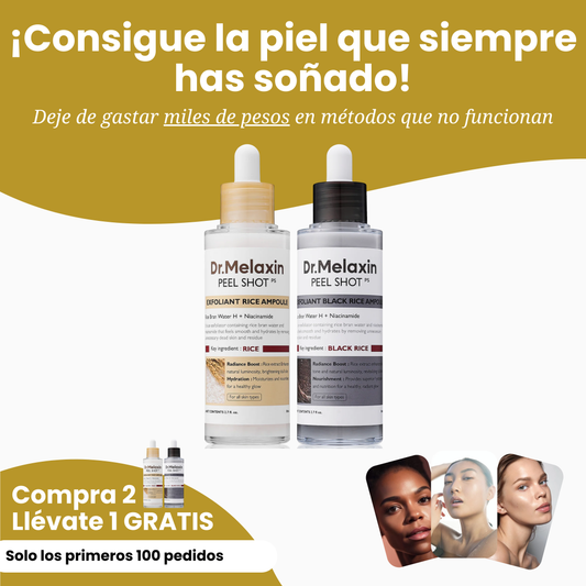 Dr. Melaxin – Tratamiento Dúo Peel Shot Glow con Arroz