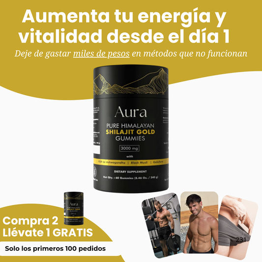 Aura Shilajit - Incrementa tu energía masculina